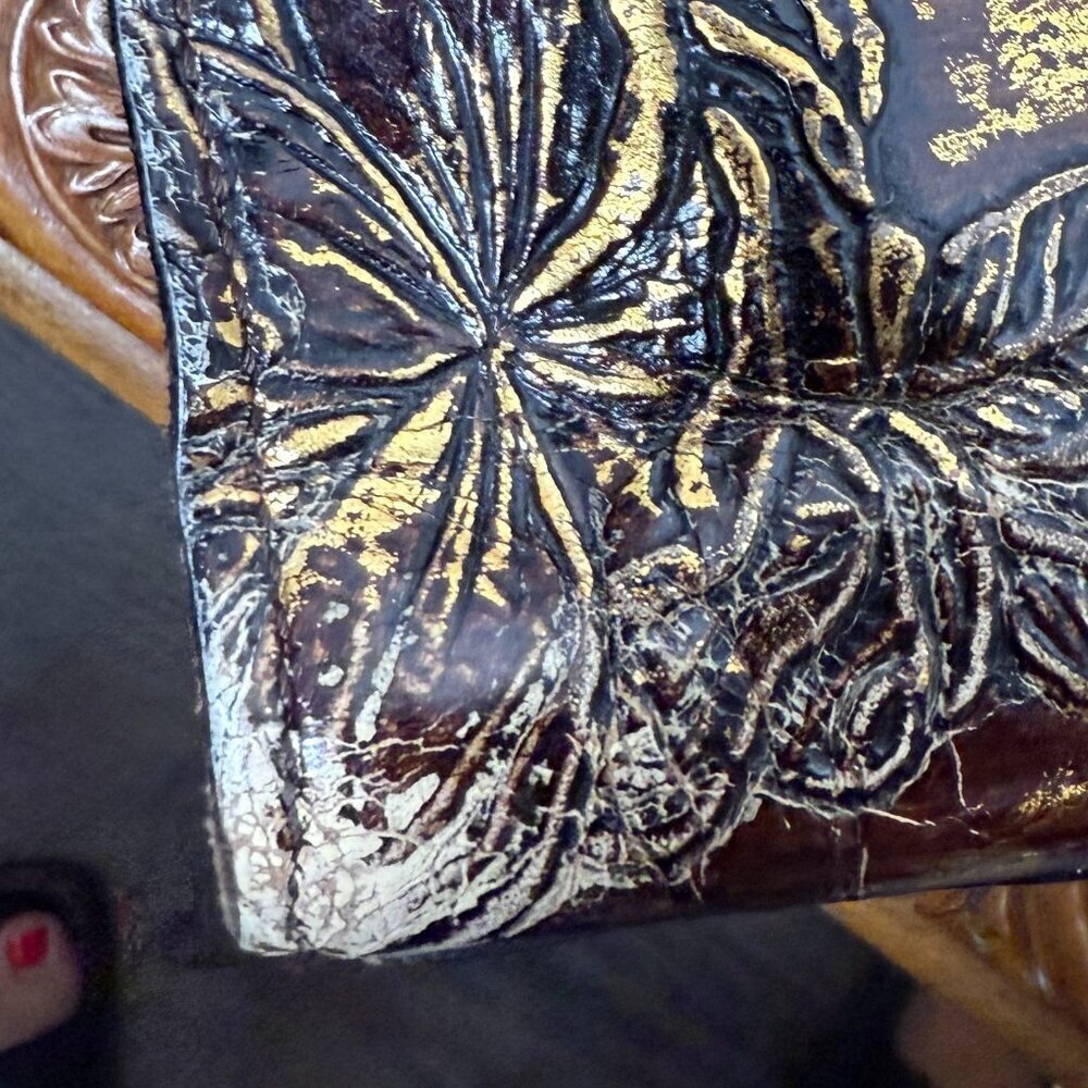 Patricia Nash Floral Embossed Metallic Tote Bag - Picture 10 of 14